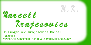 marcell krajcsovics business card